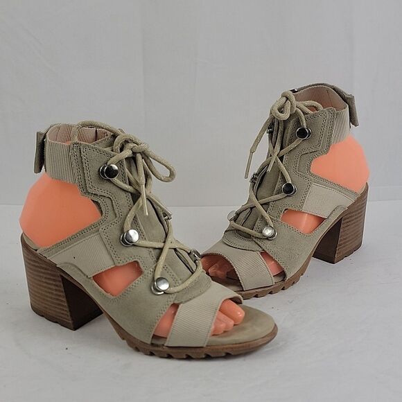 Sorel Nadia Suede Open-Toe Women's Sandals. - Picture 2 of 9